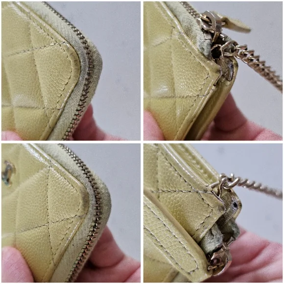 Chanel Yellow Caviar Coin Key Case Pouch - Picture 5 of 11